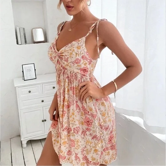 NEW Mini floral dress tie straps Spring/Summer - Picture 4 of 8